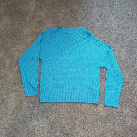 St. John Boatneck Wool Sweater Blue Size Medium - Picture 2 of 9